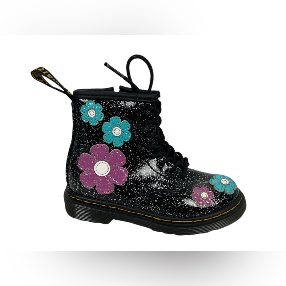 Dr Martens 1460 T Lace Up Side Zip Combat Toddler Unisex Boot Size US 9 EU 26